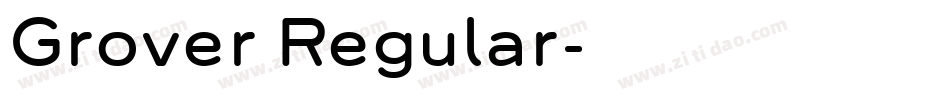 Grover Regular字体转换